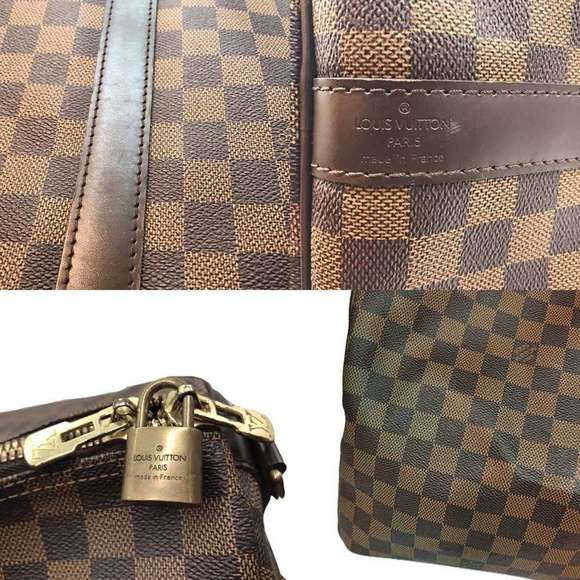 Louis Vuitton Keepall 55 Bandouliere Damier Ebene Brown Boston Bag Shoulder - Picture 4 of 7
